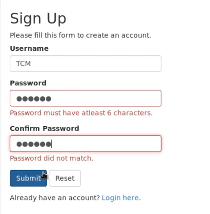 Signup Page