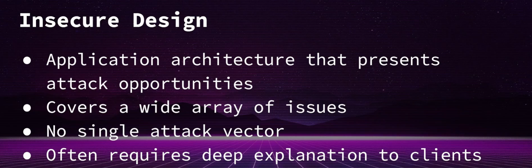 Insecure Design